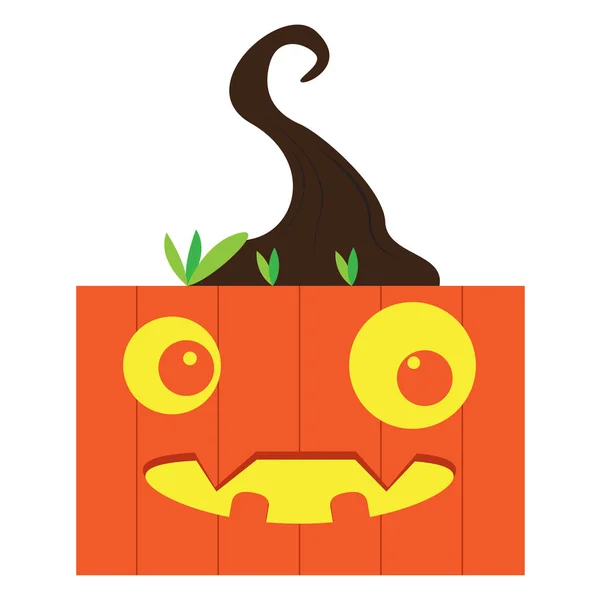 Joyeux Halloween dessin animé citrouille monstre avatar — Image vectorielle