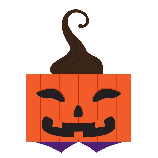 Happy Halloween cartoon pumpkin monster avatar — стоковый вектор