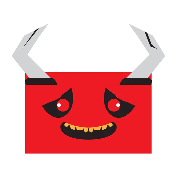 Felice halloween cartone animato demone avatar — Vettoriale Stock