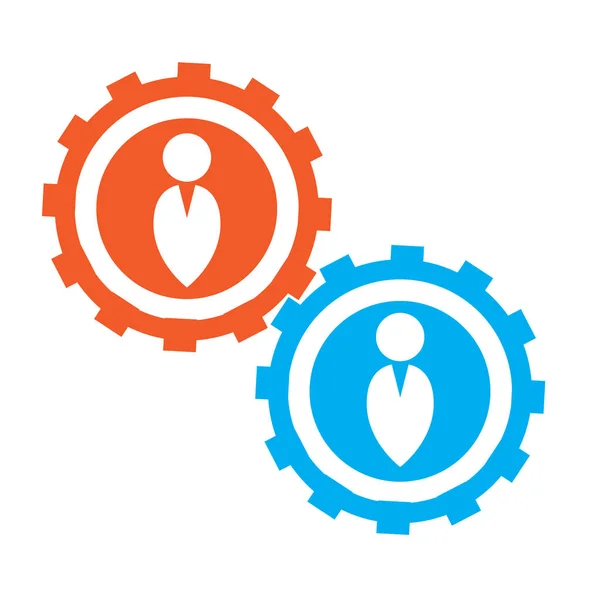 Abstract teamwork logo. Business concept — Stock Vector