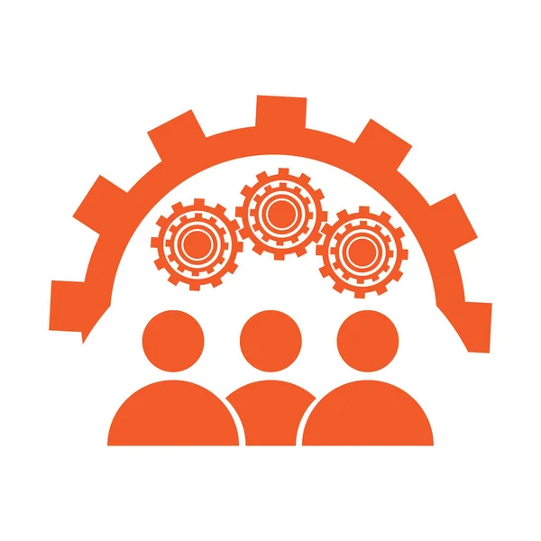 Абстрактный логотип команды. Концепция бизнеса — стоковый вектор