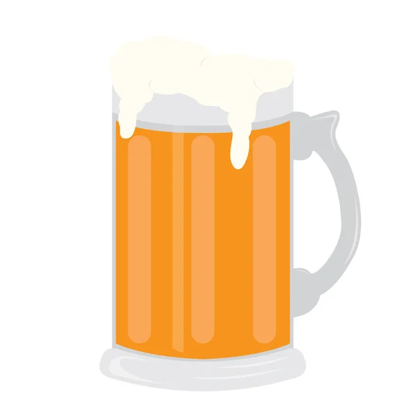 Vidrio de cerveza aislado — Vector de stock