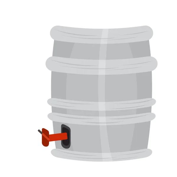 Isolated beer barrel — Stock Vector