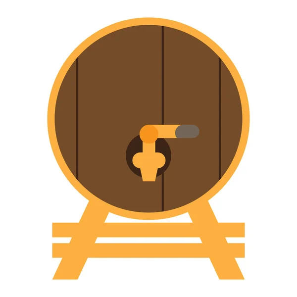 Geïsoleerde houten biervat — Stockvector