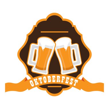 Oktoberfest bira simgeler etiketle