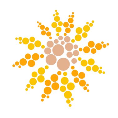 İzole soyut çiçek simgesi