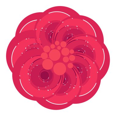 İzole soyut çiçek simgesi