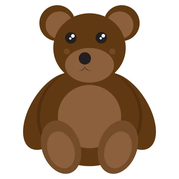 Hračka medvídek izolované — Stockový vektor