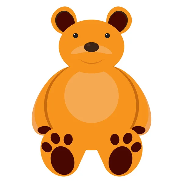 Geïsoleerde teddy bear speelgoed — Stockvector