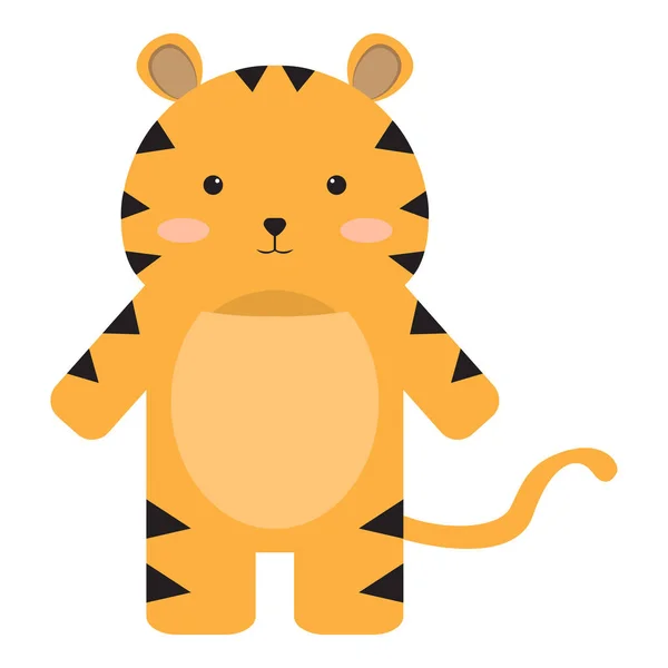 Isolated stuffed tiger toy — Stock Vector