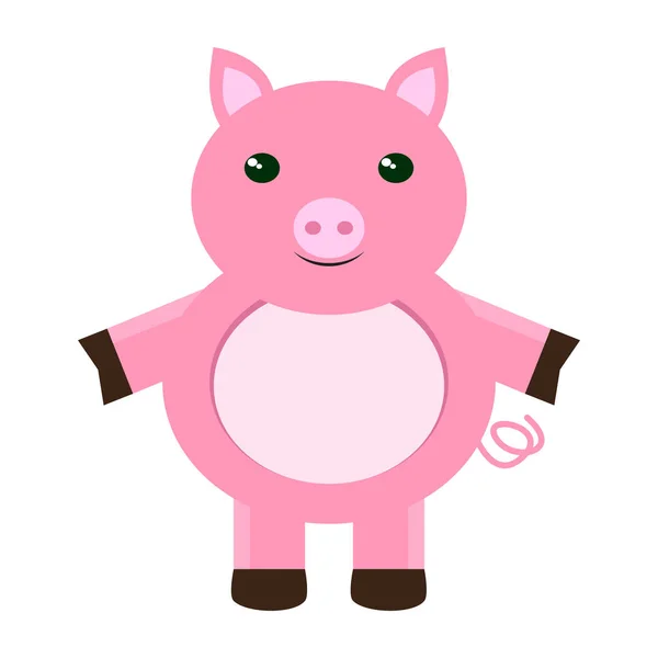 Isolated stuffed pig toy — Stock Vector