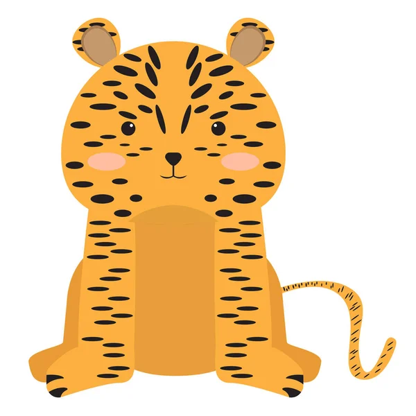 Isolated stuffed leopard toy — Stock Vector