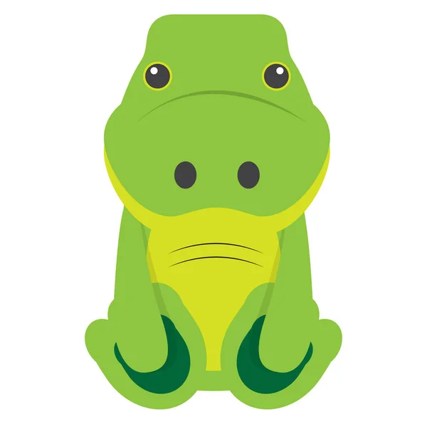 Geïsoleerde gevulde krokodil speelgoed — Stockvector