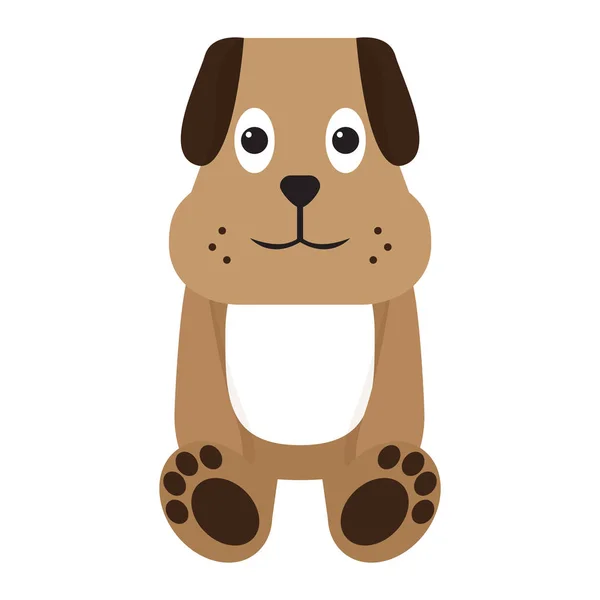 격리 된 인형된 강아지 장난감 — 스톡 벡터