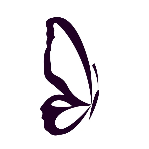 色の抽象的な美しい蝶のアイコン — ストックベクタ