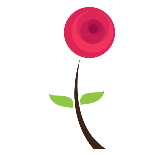 Flor de rosa abstracta aislada — Vector de stock