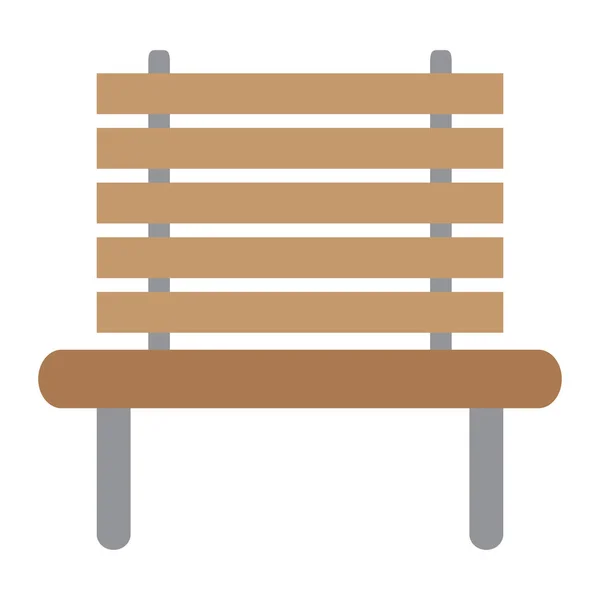 Isolated wooden bench icon — Stock Vector
