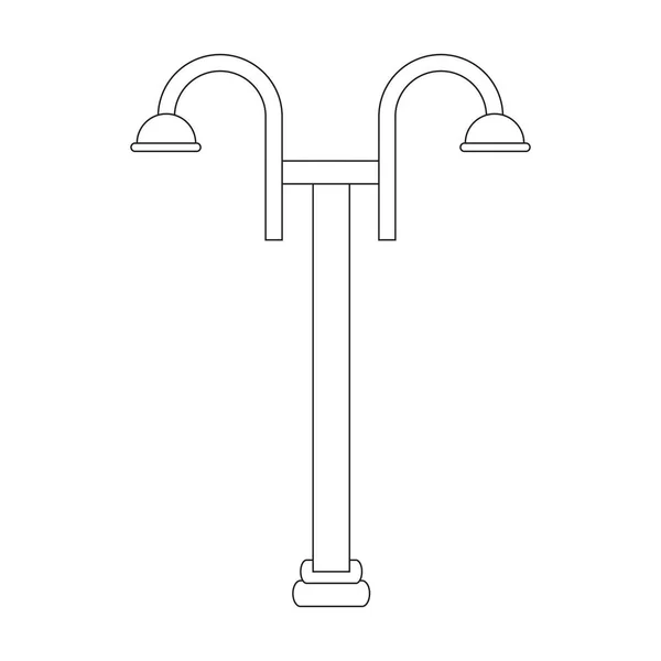 Ícone de lâmpada pública isolada —  Vetores de Stock