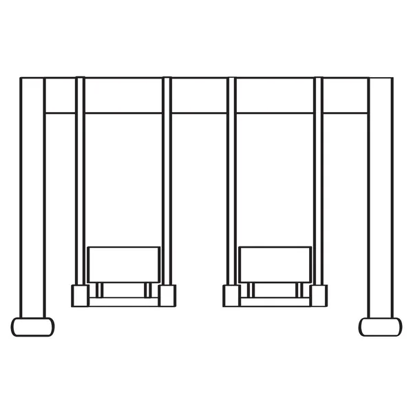 Icono de columpio de patio aislado — Vector de stock