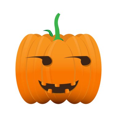 Mutlu Cadılar Bayramı Balkabağı izole. Vektör çizim tasarım