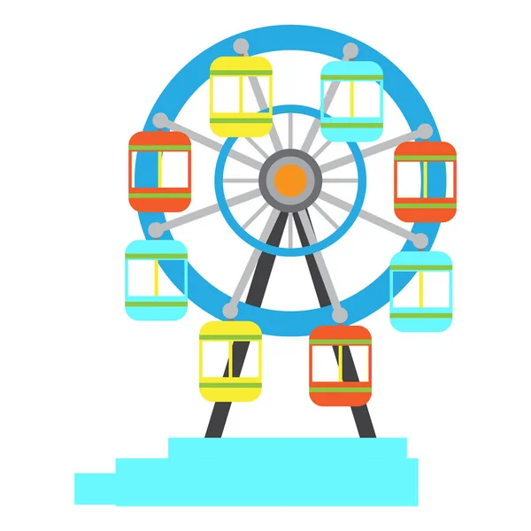 Ícone isolado da roda gigante do carnaval —  Vetores de Stock