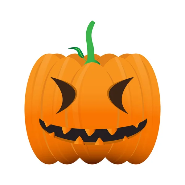 Citrouille d'Halloween heureuse isolée — Image vectorielle
