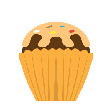 İzole renkli cupcake simgesi