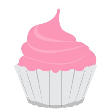 İzole renkli cupcake simgesi
