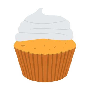 İzole renkli cupcake simgesi