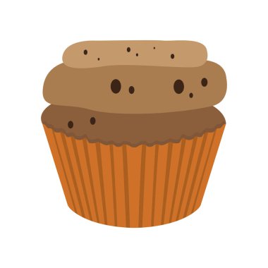 İzole renkli cupcake simgesi