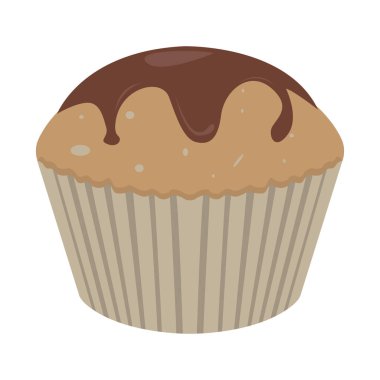 İzole renkli cupcake simgesi