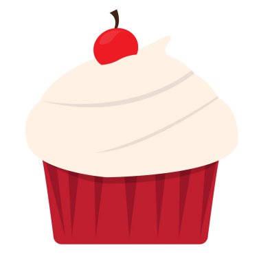 İzole renkli cupcake simgesi