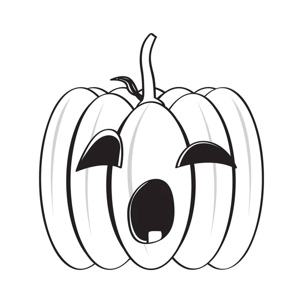 Isolated halloween pumpkin icon — Stock Vector