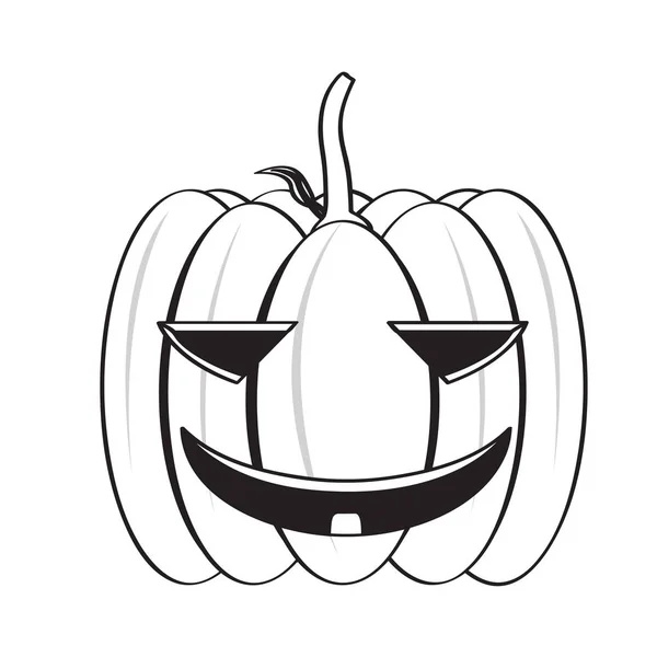 Isolated happy halloween pumpkin icon — Stock Vector