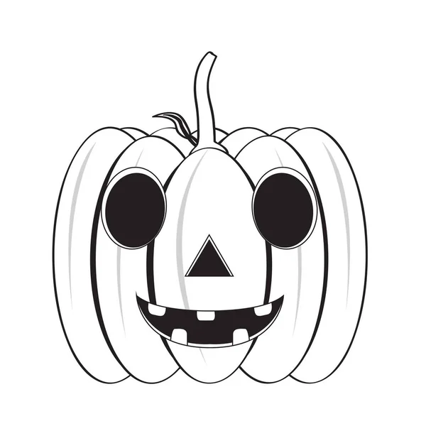 Isolato felice icona zucca di Halloween — Vettoriale Stock