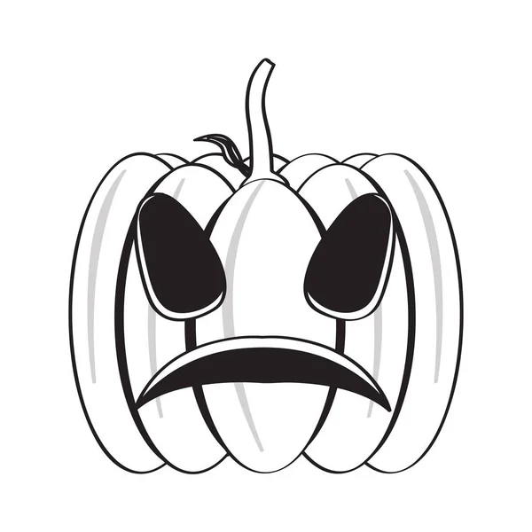Ícone de abóbora halloween isolado — Vetor de Stock