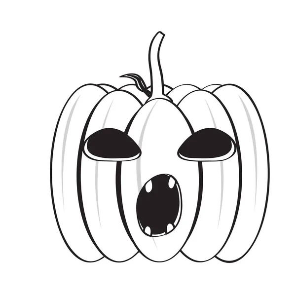 Icono de calabaza de halloween aislado — Vector de stock