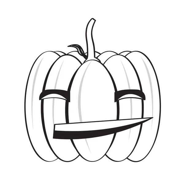 Isolated Happy Halloween Pumpkin Icon Vector Illustration Design — Stock Vector