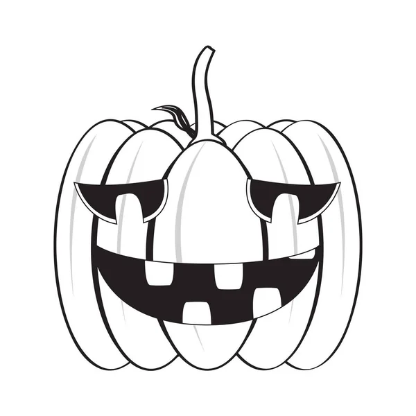 Isolé icône de citrouille heureuse halloween — Image vectorielle