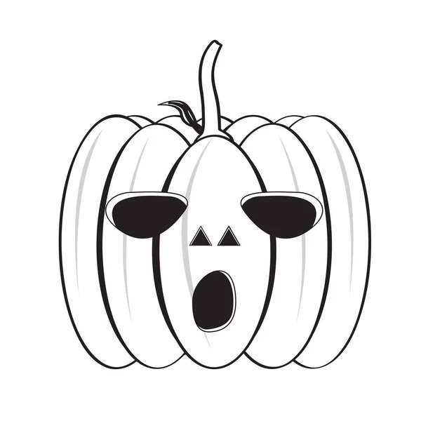 Isolated halloween pumpkin icon — Stock Vector