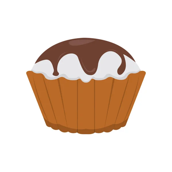 Icono de cupcake de color aislado — Archivo Imágenes Vectoriales