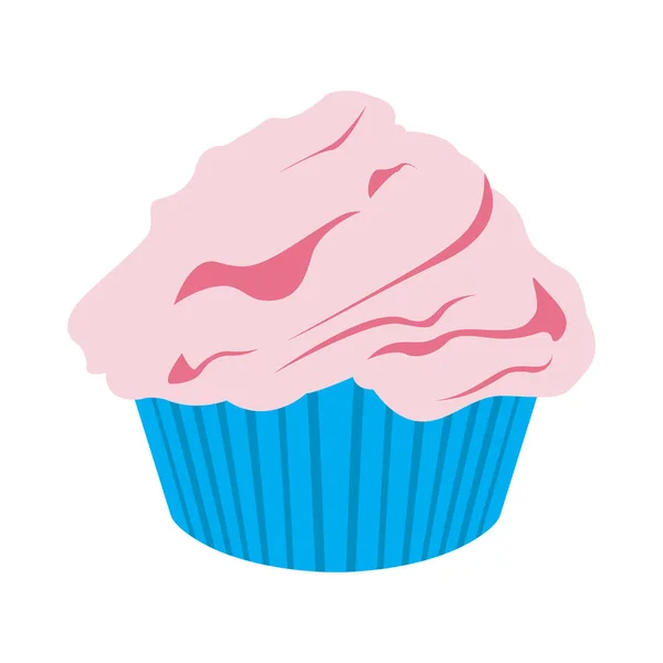 Icono Cupcake Colores Aislados Diseño Ilustración Vectorial — Archivo Imágenes Vectoriales