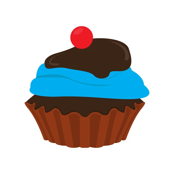 Isolierte farbige Cupcake-Ikone — Stockvektor