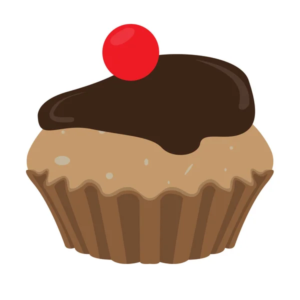 Icono de cupcake de color aislado — Vector de stock