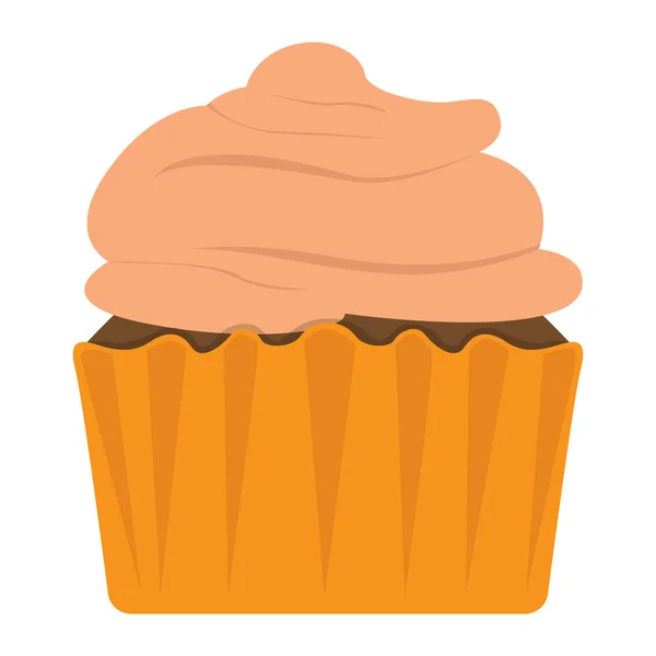 Ícone de cupcake colorido isolado — Vetor de Stock