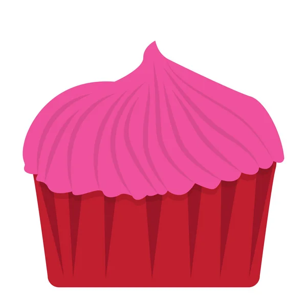 Ícone de cupcake colorido isolado — Vetor de Stock