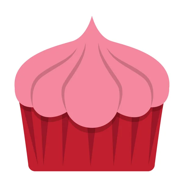 Ícone de cupcake colorido isolado — Vetor de Stock