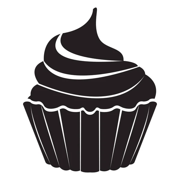 Geïsoleerde cupcake icoon — Stockvector