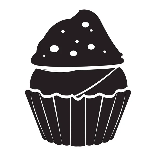 Icône de cupcake isolé — Image vectorielle