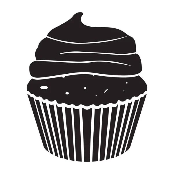 Icône de cupcake isolé — Image vectorielle